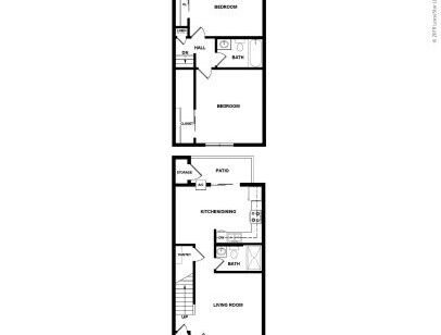 Parkview Place Apartments - 2 Bedroom (877) - 2 bed - 1.5 bath - 877 sf