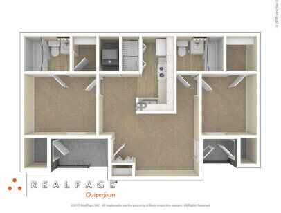 Lynmar Apartments - B60 - 2 bed - 2 bath - 856 sf