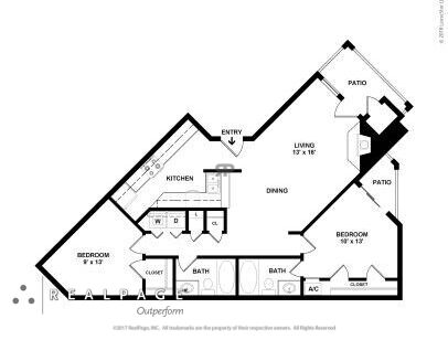 EPERNAY APARTMENTS - 2x2G - 2 bed - 2 bath - 920 sf