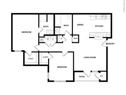 Stonewood Apartments - Chelan - 2 bed - 2 bath - 935 sf