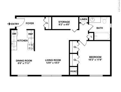 Woodridge Apartments - 1 Bed / 1 Bath Apt. - 1 bed - 1 bath - 810 sf