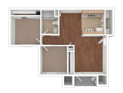 Maple Street Apartments - Braeburn - 2 bed - 1 bath - 830 sf