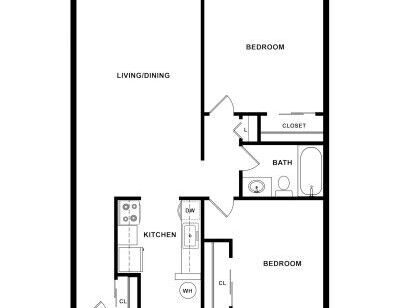Kawahi Maluwai - Gardenia - 2 bed - 1 bath - 750 sf
