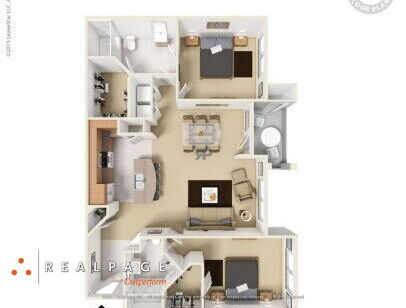 Red Oak Town Village - Water Oak - 2 bed - 2 bath - 1129 sf