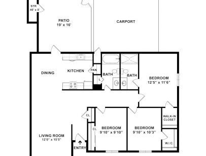 La Palmilla - La Hacienda - 3 bed - 2 bath - 1100 sf
