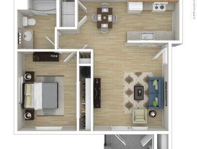 Oak Trace Apartments - Red Oak - 1 bed - 1 bath - 705 sf