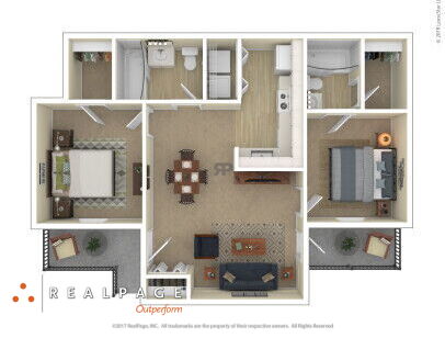 Lynmar Apartments - C60 - 2 bed - 2 bath - 880 sf