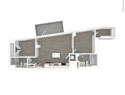 J Linea - D6 - 2 bed - 2 bath - 890 sf