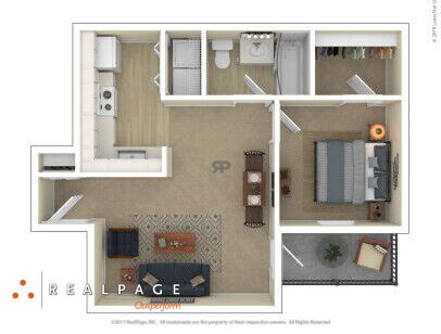 Lynmar Apartments - A60 - 1 bed - 1 bath - 632 sf