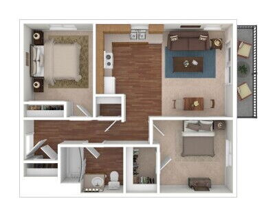 Pioneer Village Retirement Community - Monroe - 2 bed - 1 bath - 752 sf