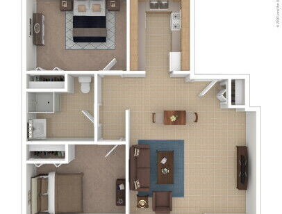 Mecca III - Rock Daisy - 2 bed - 1 bath - 798 sf