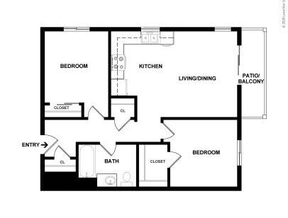Pioneer Village Retirement Community - Monroe - 2 bed - 1 bath - 752 sf