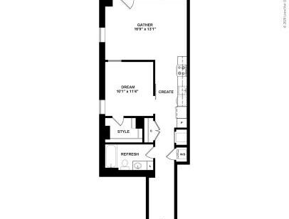J Linea - A1 - 1 bed - 1 bath - 752 sf