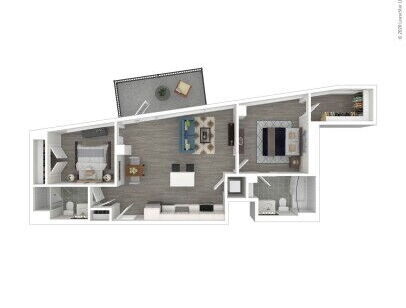 J Linea - D6 - 2 bed - 2 bath - 890 sf