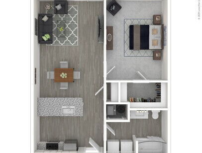 409 On Nine - 1 Bedroom H, K, L - 1 bed - 1 bath - 694 sf