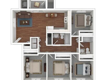 Lakeland Pointe - Dorsett - 4 bed - 2 bath - 1209 sf