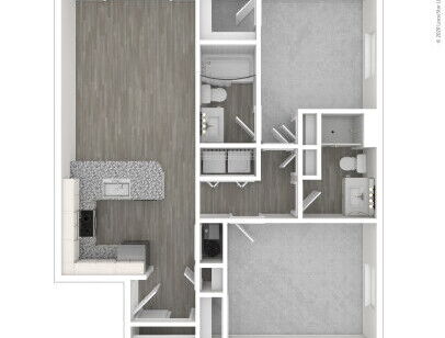 409 On Nine - 2 Bedroom D - 2 bed - 2 bath - 900 sf