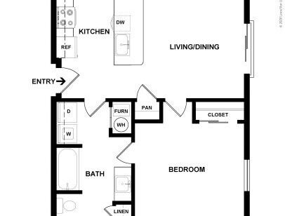 409 On Nine - 1 Bedroom C - 1 bed - 1 bath - 596 sf