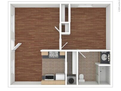 Rivard Apartments - Cyrus - 1 bed - 1 bath - 607 sf
