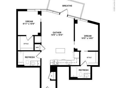 J Linea - D4 - 2 bed - 2 bath - 1003 sf