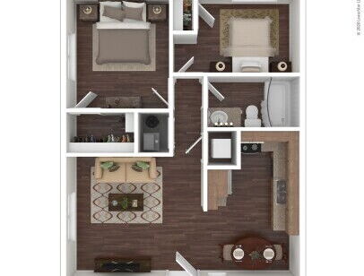 The Boulders - Copper - 2 bed - 2 bath - 728 sf