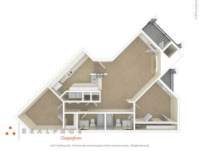 EPERNAY APARTMENTS - 2x2G - 2 bed - 2 bath - 920 sf