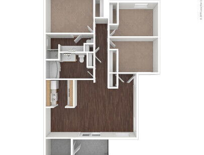 Cambridge Court Apartments - Emerald - 3 bed - 2 bath - 1032 sf