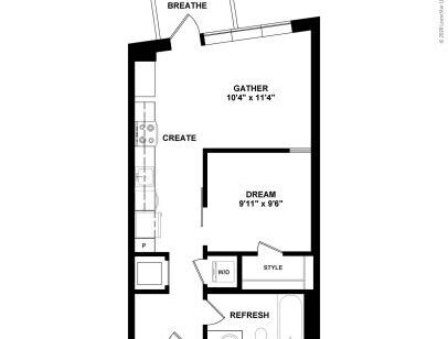 J Linea - JA12 - 1 bed - 1 bath - 554 sf