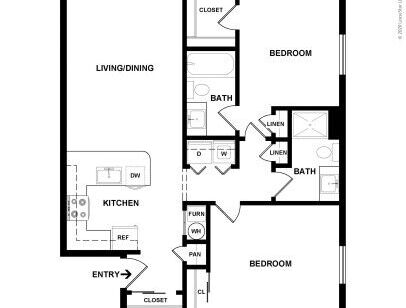 409 On Nine - 2 Bedroom D - 2 bed - 2 bath - 900 sf