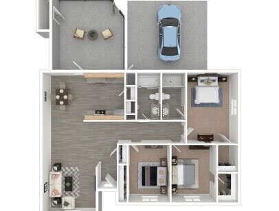 La Palmilla - La Hacienda - 3 bed - 2 bath - 1100 sf