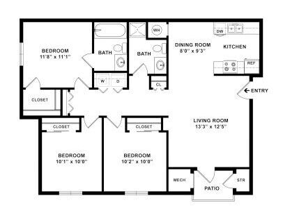 Maple Street Apartments - Cortland - 3 bed - 2 bath - 1054 sf