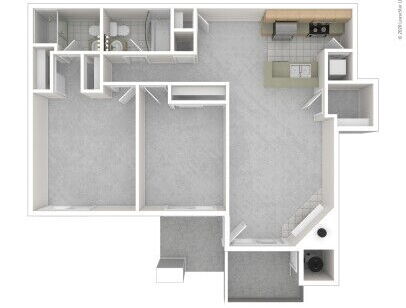 Oak Hill Apartments - 2 Bedroom 2 Bath - 2 bed - 2 bath - 970 sf