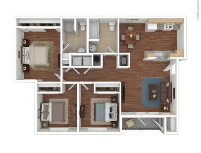 Stonewood Apartments - Benton - 3 bed - 2 bath - 1004 sf