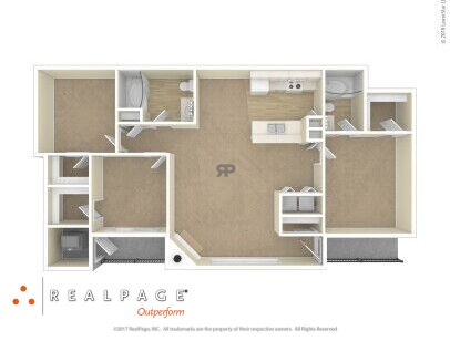 The Landings at Eagleridge Apartments - 3X2 P2 - 3 bed - 2 bath - 1160 sf