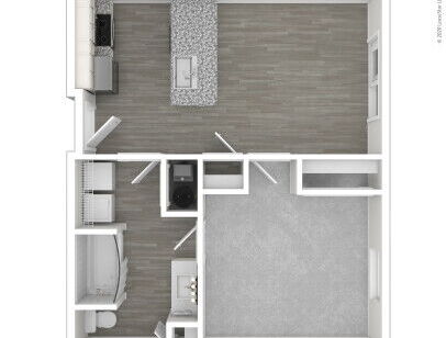 409 On Nine - 1 Bedroom C - 1 bed - 1 bath - 596 sf