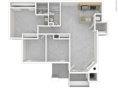 Oak Hill Apartments - 3 Bedroom 2 Bath - 3 bed - 2 bath - 1170 sf