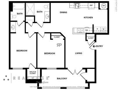 Madison Heights - 2 BD - 2 bed - 2 bath - 905 sf