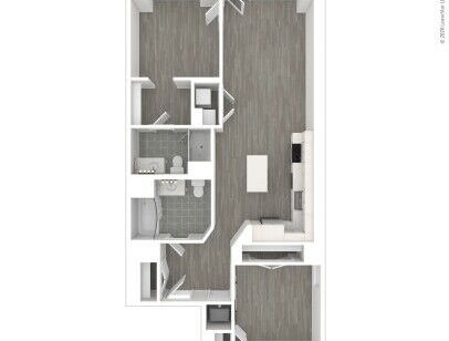 J Linea - D1 - 2 bed - 2 bath - 984 sf