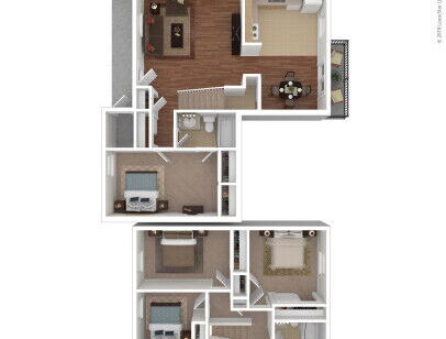 PLEASANT VALLEY - TOWNHOUSE 4 - 4 bed - 2 bath - 1000 sf