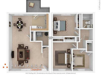 Mapleview Terrace I - 1 Bedroom (475) - 1 bed - 1 bath - 475 sf