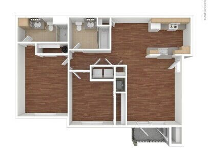 Stonewood Apartments - Santina - 2 bed - 2 bath - 868 sf