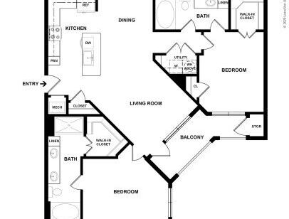 Orleans at Fannin Station - B2 - 2 bed - 2 bath - 1190 sf