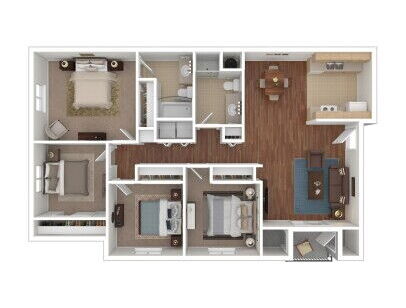 Maple Street Apartments - Dorsett - 4 bed - 2 bath - 1253 sf