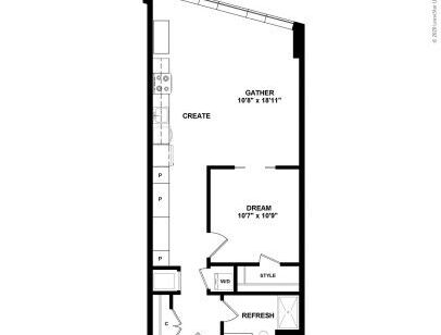 J Linea - JA06 - 1 bed - 1 bath - 747 sf