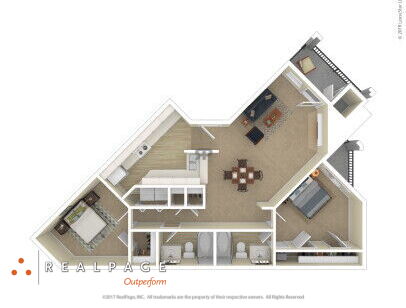 EPERNAY APARTMENTS - 2x2G - 2 bed - 2 bath - 920 sf