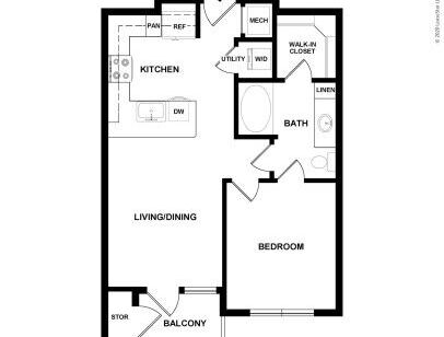 Orleans at Fannin Station - A1 - 1 bed - 1 bath - 636 sf