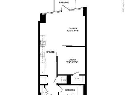J Linea - JA08 - 1 bed - 1 bath - 616 sf