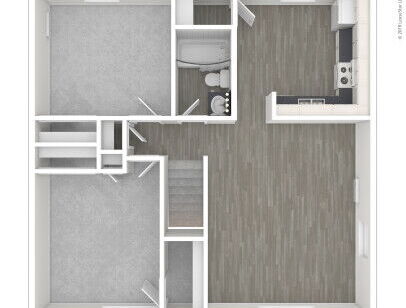 Parkview Place Apartments - 2 Bedroom (767) - 2 bed - 1 bath - 767 sf