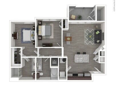 B1: Beds - 2: Baths - 2: SqFt Range - 960 to 960