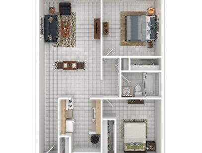 Kawahi Maluwai - Gardenia - 2 bed - 1 bath - 750 sf